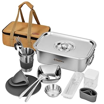 アウトドア食器8点セット ソラリラ キャンピング鍋 8点セット PP-02 / キャンプ